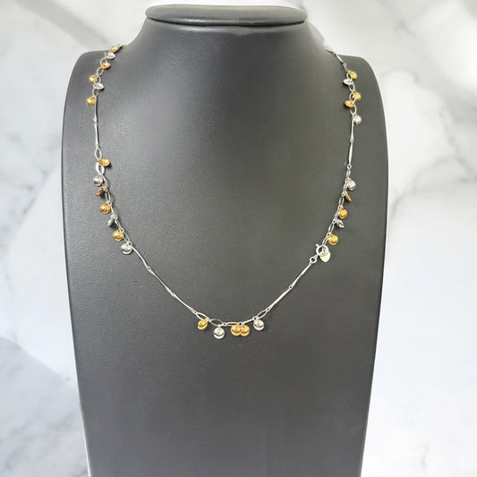 18K Three Colour Gold Luxury Chain With Charms / 5gr / 2.8mm / 18in
