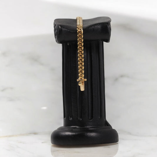 10K YG Micro Cuban Links Bracelet / 9.8gr / 4.2mm / 7.5in /