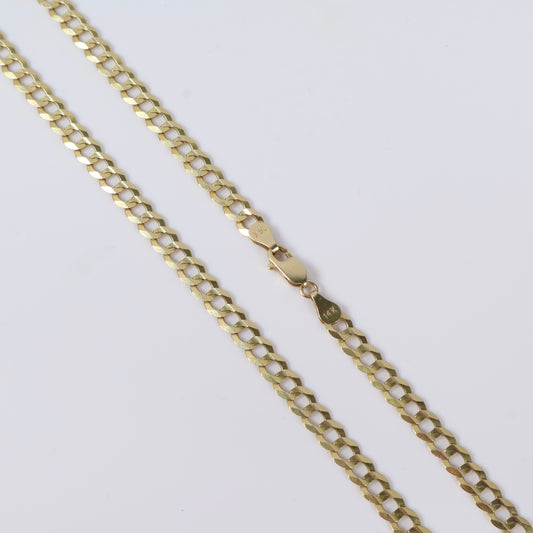 14K YG American Cuban Links Chain / 22.55gr / 5.7mm / 26in /