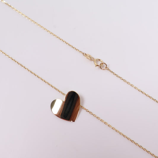 14K YG Little Heart Chain / 2gr / 1mm / 18in /