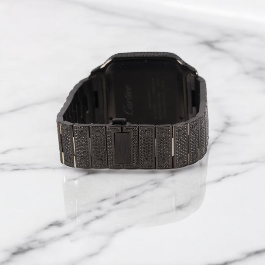 Watch Cartier Santos Bustdown Black Roman Numbers / 40mm / Wt Dia