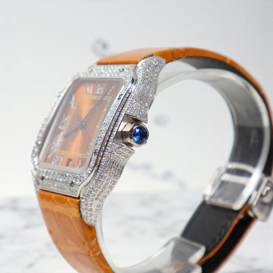 Cartier Santos Orange Bustdown XL Watch