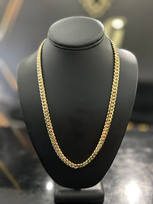 14K YG CUBAN LINK CHAIN / 88GR / 6.5MM / 22IN /