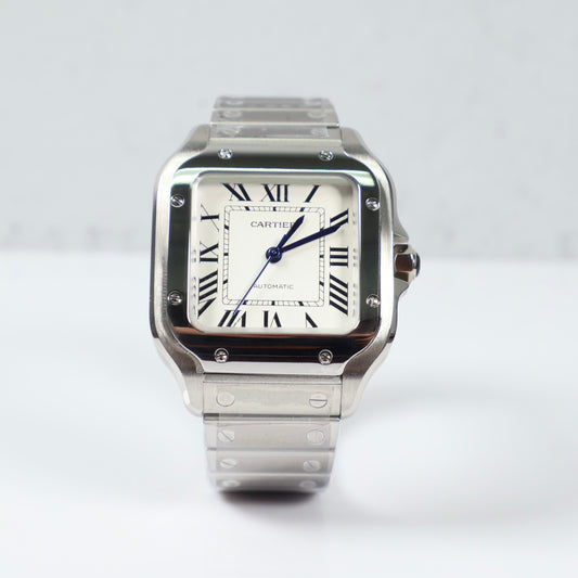 Cartier Santos White Face Lady Watch / 36mm