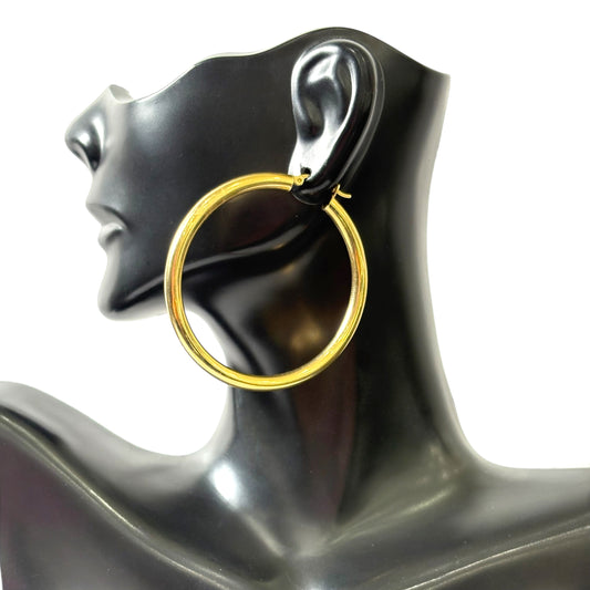 14K Yellow Gold Hoop Earrings / 5.1gr