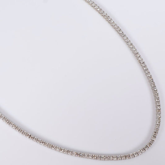 14K WG NO Diamond Tennis Chain / 13gr / 2.1mm / 16in / 2.5Ct Dia