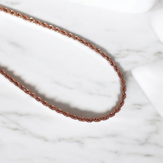 10K RG Rope Chain / 20.44 / 3.4mm / 18in