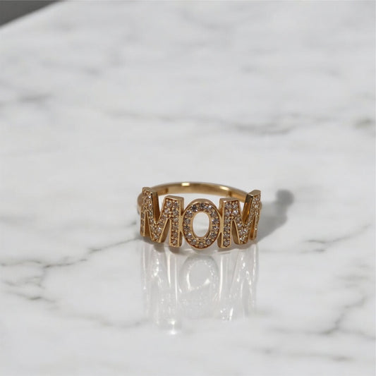 14K YG Mom Ring / 2.03gr / Sz 7