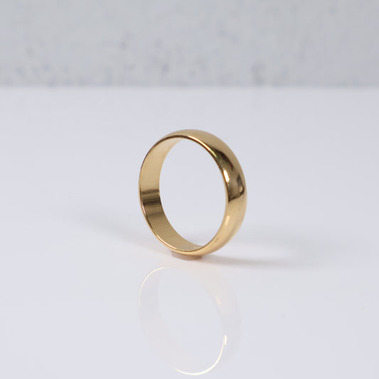 14K YG Band Engagement Ring / 4.77gr / Sz 9 / 5mm /