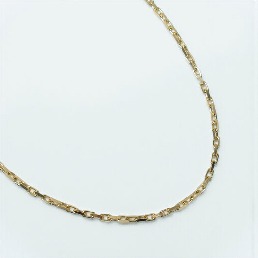 14K YG Square Link Chain / 14gr / 2.6mm / 22in /