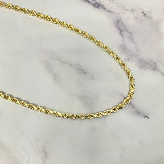 10K Yellow Gold Rope Chain / 6.7gr / 4.2mm / 20in