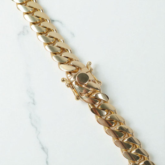 10K YG Cuban Links Chain / 255gr / 13.4mm / 22in /