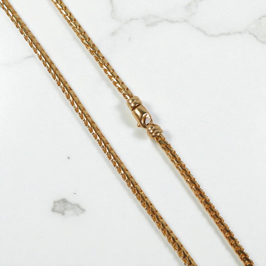 10K YG Snake Link Chain / 51.75gr / 4mm / 26in /