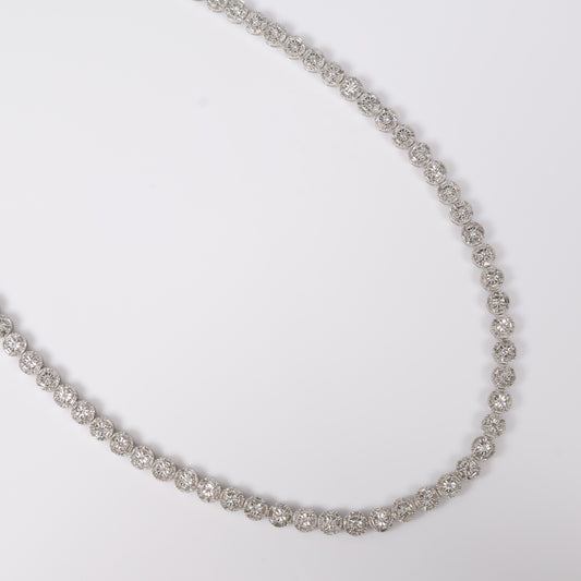 10K WG Diamond Round Luxury Chain / 24.42gr / 5.2mm / 20in / D-5Ct