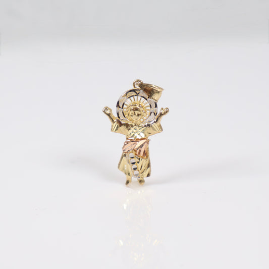 14K Three Colour Gold Divino Nino Pendant / 1.7gr