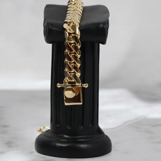 14KYG Cuban Links Bracelet / 70.61gr / 10mm / 8in /