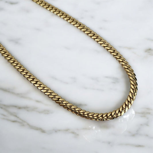 10K YG Cuban Links Chain / 114.5gr / 8.4mm - 24in