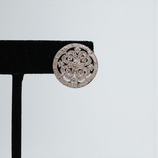 14K WG Diamond Round Stud Earrings / 5.8gr / / D-0.31Ct