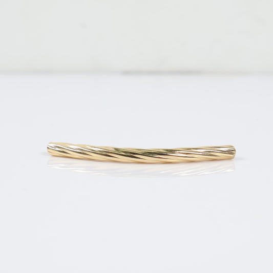 18K YG Spiral Cylinder Ironwork / 0.56gr / 1.5in /
