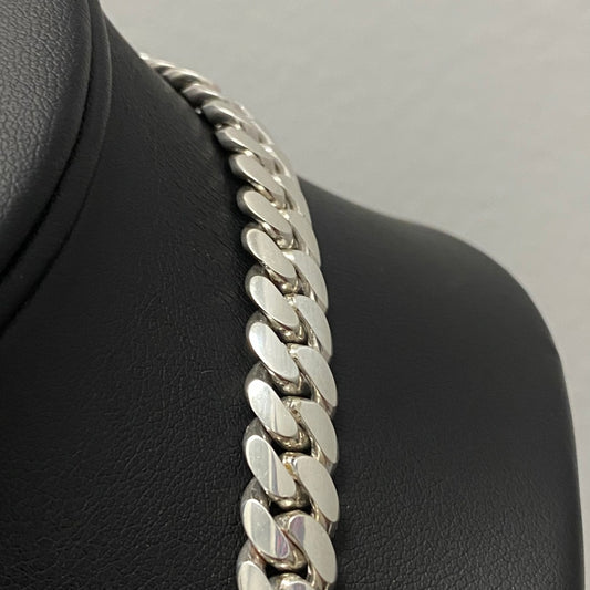 Silver Cuban Links / 79.83gr / 8.4mm / 17in