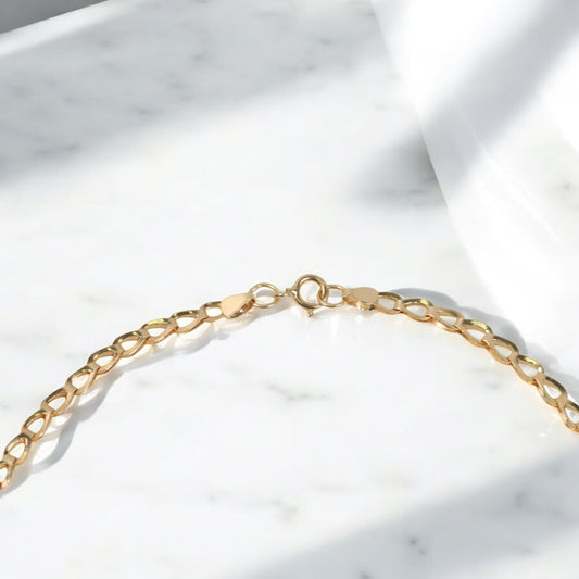 18K YG Infinity Anklet / 2.26gr / 2.7mm / 10in /