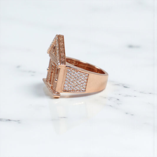 10K RG Diamond House Rings / 18.4gr / Sz 10 / D-2.25Ct