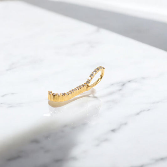 10K YG Diamond Letter J Pendant / 1.37gr / 1.1in / Wt Dia