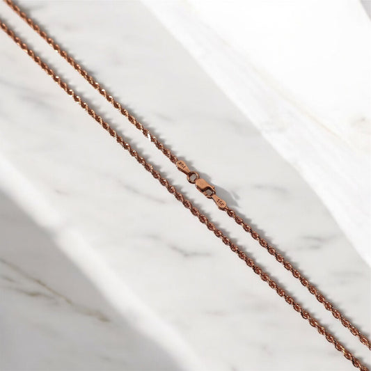 10K RG Rope Chain / 7.77gr / 2.1mm / 18in