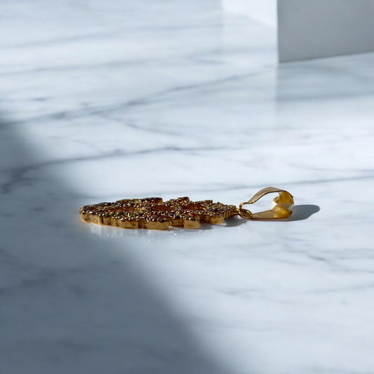 10K Yellow Gold Diamond Panther Pendant Color Ct Dia / 6.2gr