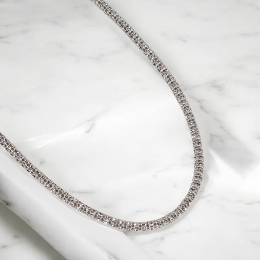 10K WG Moon Ice Chain / 18.9gr / 3.9mm / 20in /