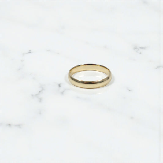 14K YG Band Engagement Ring / 1.6gr / Sz 6 / 3mm /