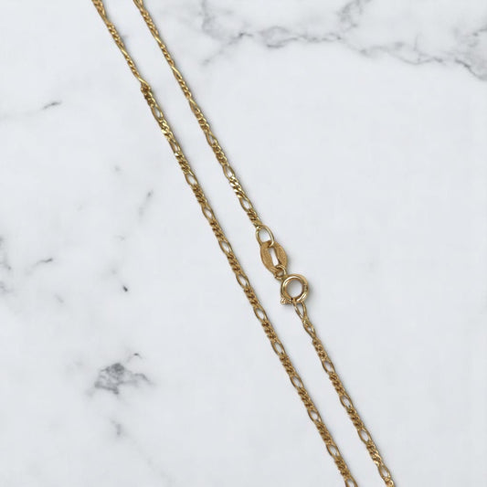 18K YG Cross Set Jewelry / 2.64gr / 1.4mm / 16in / Pearls