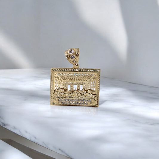 10K YG Last Supper Pendant / 3.16gr / 1.2in