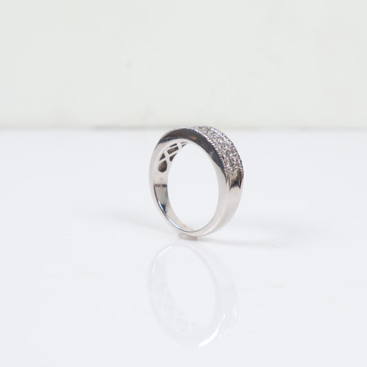 14K White Gold Diamond Fashion Ring 0.50Ct / 5.7gr / Size 7