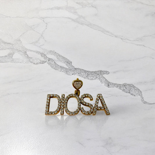 14K Yellow Gold Diosa Pendant 3.50Ct / 9.3gr