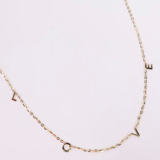14K YG Love Chain / 2gr / 1mm / 18in /