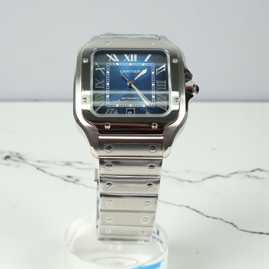 Cartier Santos Blue Face Watch / 41mm
