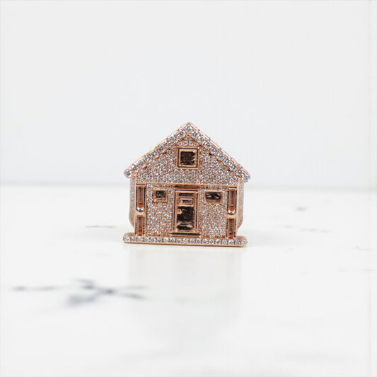 10K RG Diamond House Rings / 18.4gr / Sz 10 / D-2.25Ct