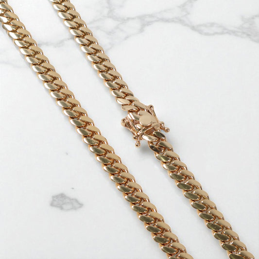 10K YG Cuban Links Chain / 154gr / 10mm / 24in /