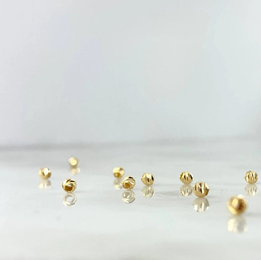 18K YG Diamond Cut Ball Accessory / 0.06gr / 3mm /