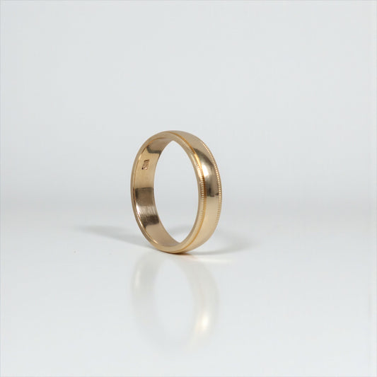 14K YG Band Engagement Ring / 4.76gr / Sz 10 / 5mm /
