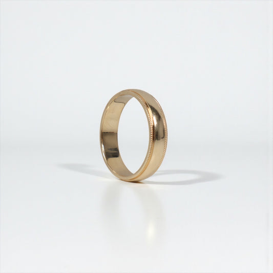 14K YG Band Engagement Ring / 6.5gr / Sz 12 / 5mm /