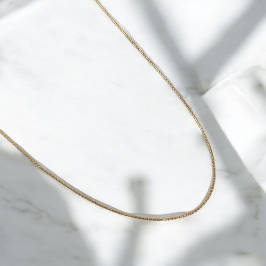 18K YG Snake Link Chain / 2gr / 1.1mm / 18in /