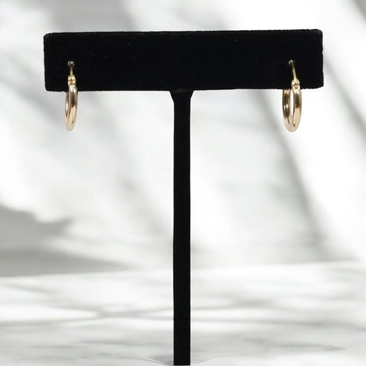 14K YG Fashion Hoop Earrings / 1.47gr / 0.8in /
