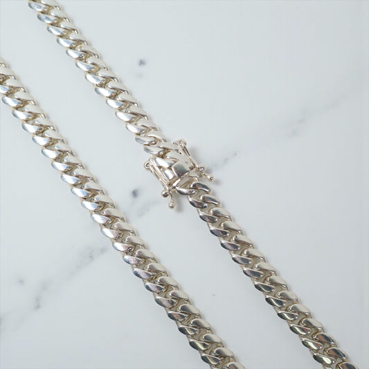 Silver 999 Cuban Links Chain / 113.9gr / 8.4mm / 27in /