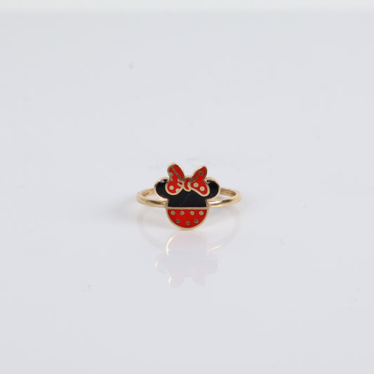 14K Yellow Gold Mickey Mouse Ring / 2gr / Size 6.5