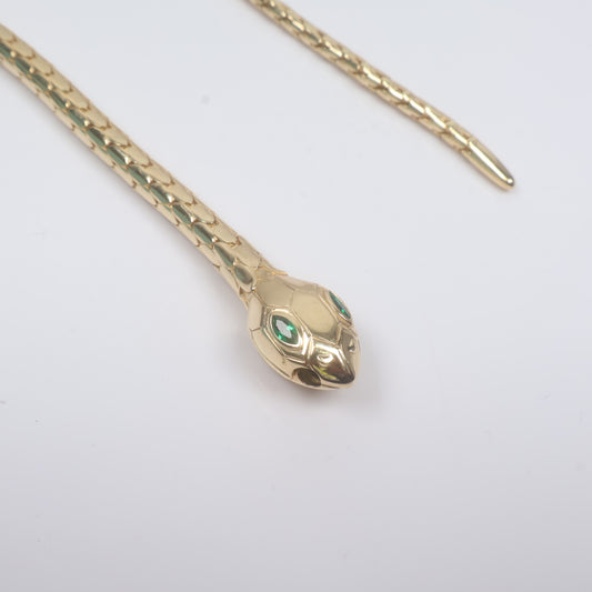 14K YG Snake Link Chain / 51.5gr / 19.5in /