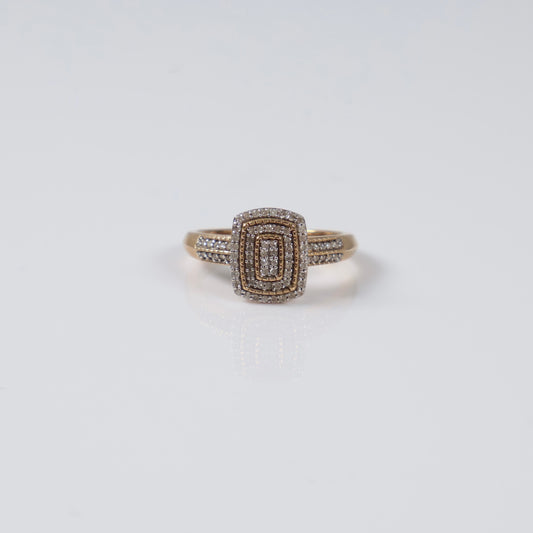10K YG Diamond Luxury Rings / 3.1gr / Sz 6.5 / Ct Dia