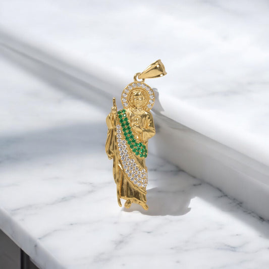 14K YG Saint Judas Pendant / 5.5gr / 2in /