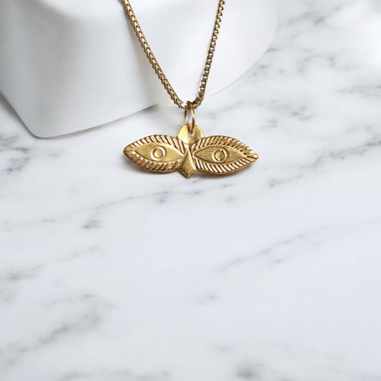 10K YG Saint Lucy Eyes Pendant / 0.17gr / 0.7in /